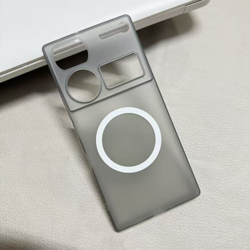 努比亚适用适用努比亚z60ultra手机保护壳z70ultra磁吸透黑软壳男女全包 半隐透灰软壳叶+黑磁吸 努比亚Z60Ultra