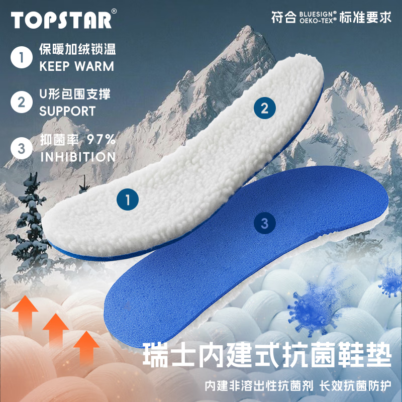 TOPSTAR【冬季】儿童棉鞋女童雪地靴男童加绒保暖棉靴加厚大棉靴 黄色 30 内长19.5cm建议脚长18.5cm