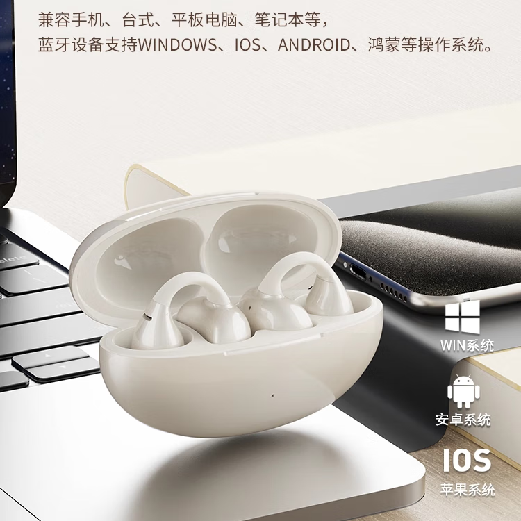 尼联德国品质高端挂耳式蓝牙耳机骨传导新款无线运动不入耳开放式耳机 星空黑【AI限定版】