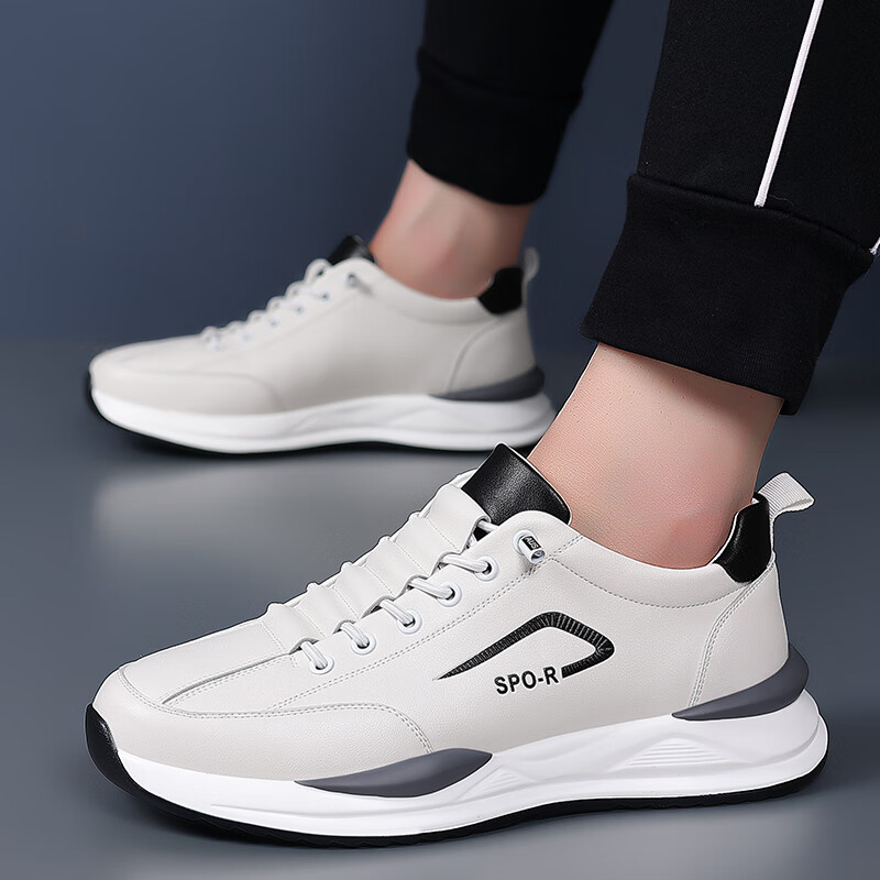 酒格品牌轻奢运动鞋2026品牌复古老爹鞋夏季新款休闲鞋男士百搭鞋子男 白色 【高端男鞋】 41