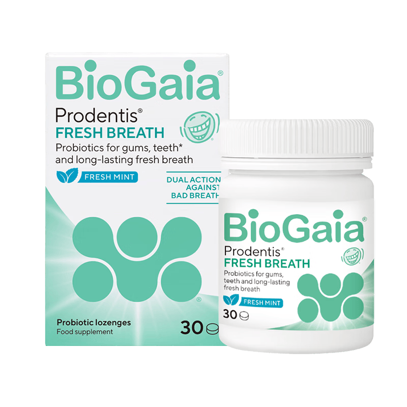 BioGaia拜奥益生菌薄荷味口腔含片30片瑞典进口清新口气异味难闻孕妇成人