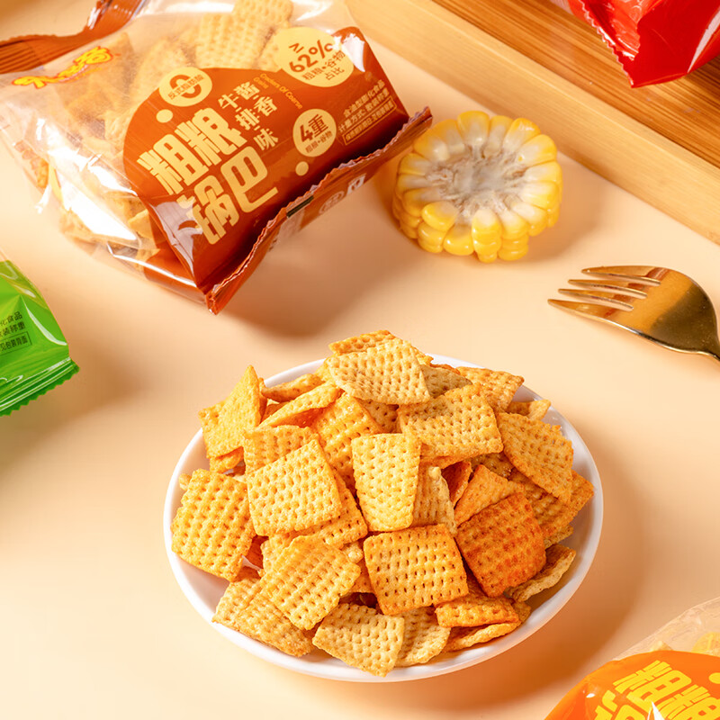 【5.9包邮】米多奇(MIDUOQI)粗粮锅巴 花椒+香辣+烧烤10包450g 【5.9包邮】米多奇(MIDUOQI)粗粮锅巴 花椒+香辣+烧烤10包450g