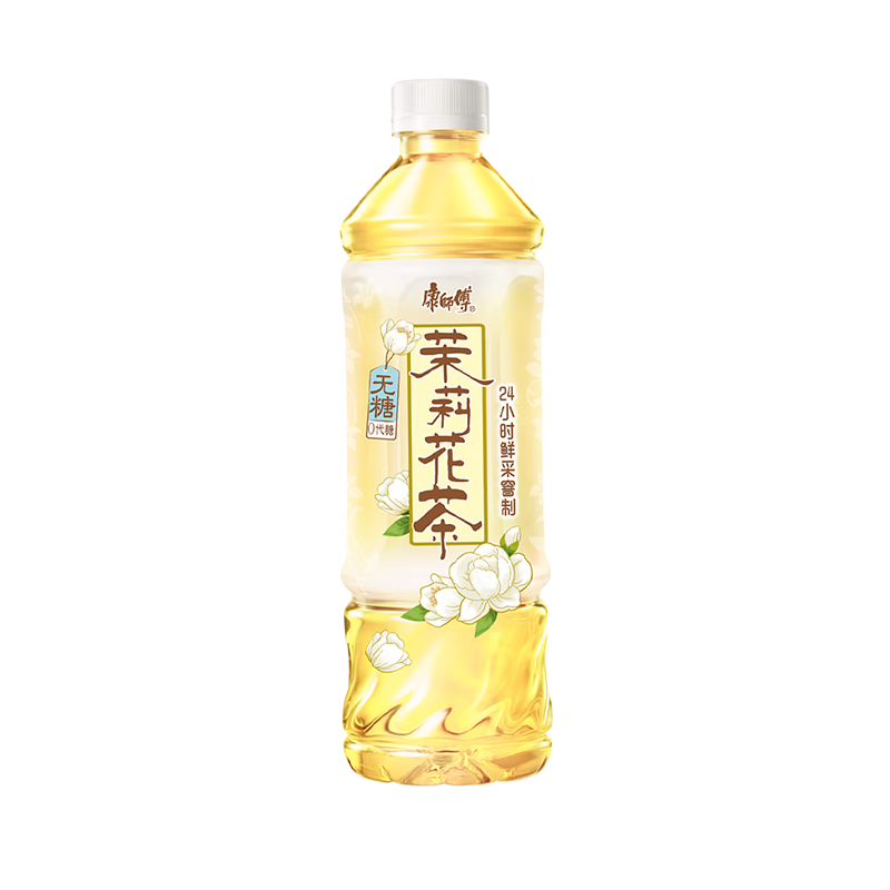 康师傅无糖茉莉花茶饮料 500ml*15瓶 0糖0卡0能量 整箱装
