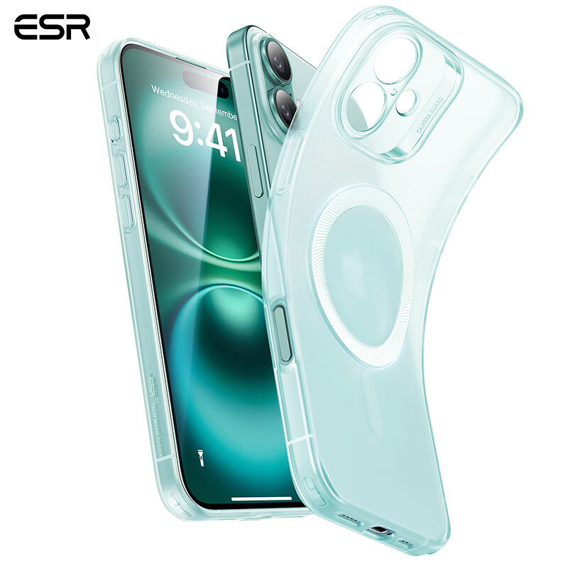 亿色【安全无铅认证】适用iphone16promax手机壳苹果15promax保护壳16/15系列Magsafe磁吸充电防摔防刮 【磨砂绿】磁吸软壳 苹果16Plus 京东折扣/优惠券