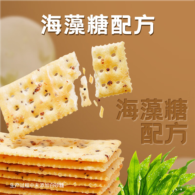 煌记苏打饼干咸味牛肉酥脆饼干孕妇零食早餐饼干薄脆休闲解馋下午茶 金蒜牛肉苏打饼干10包（约400g）