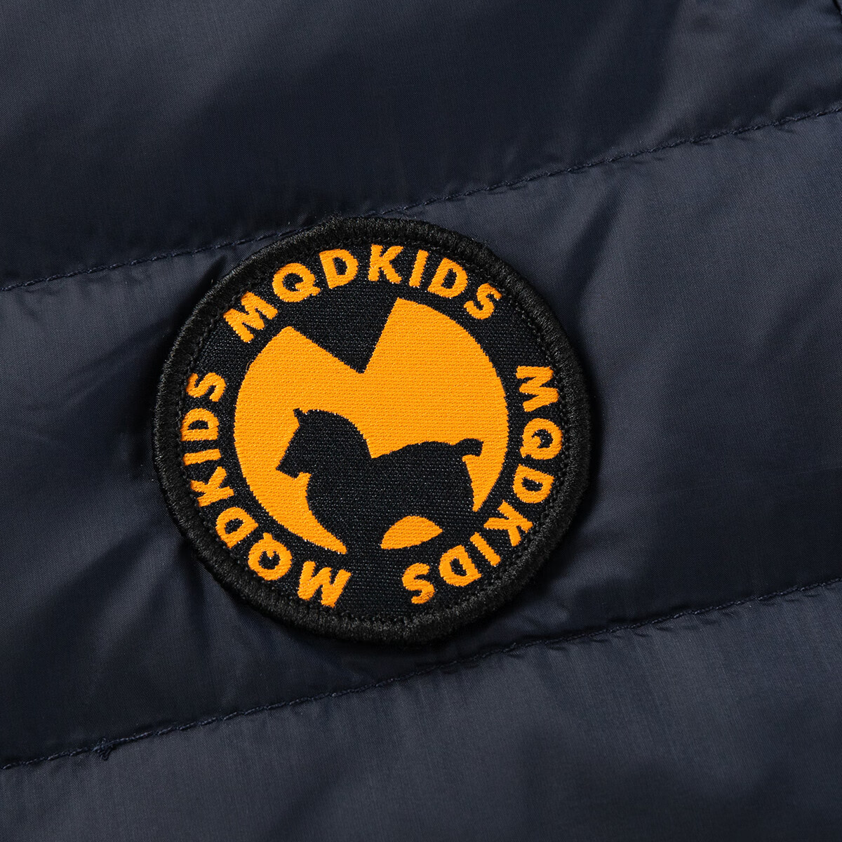 马骑顿（MQD）冬季简约素色儿童羽绒服 藏青 185 充绒量127g