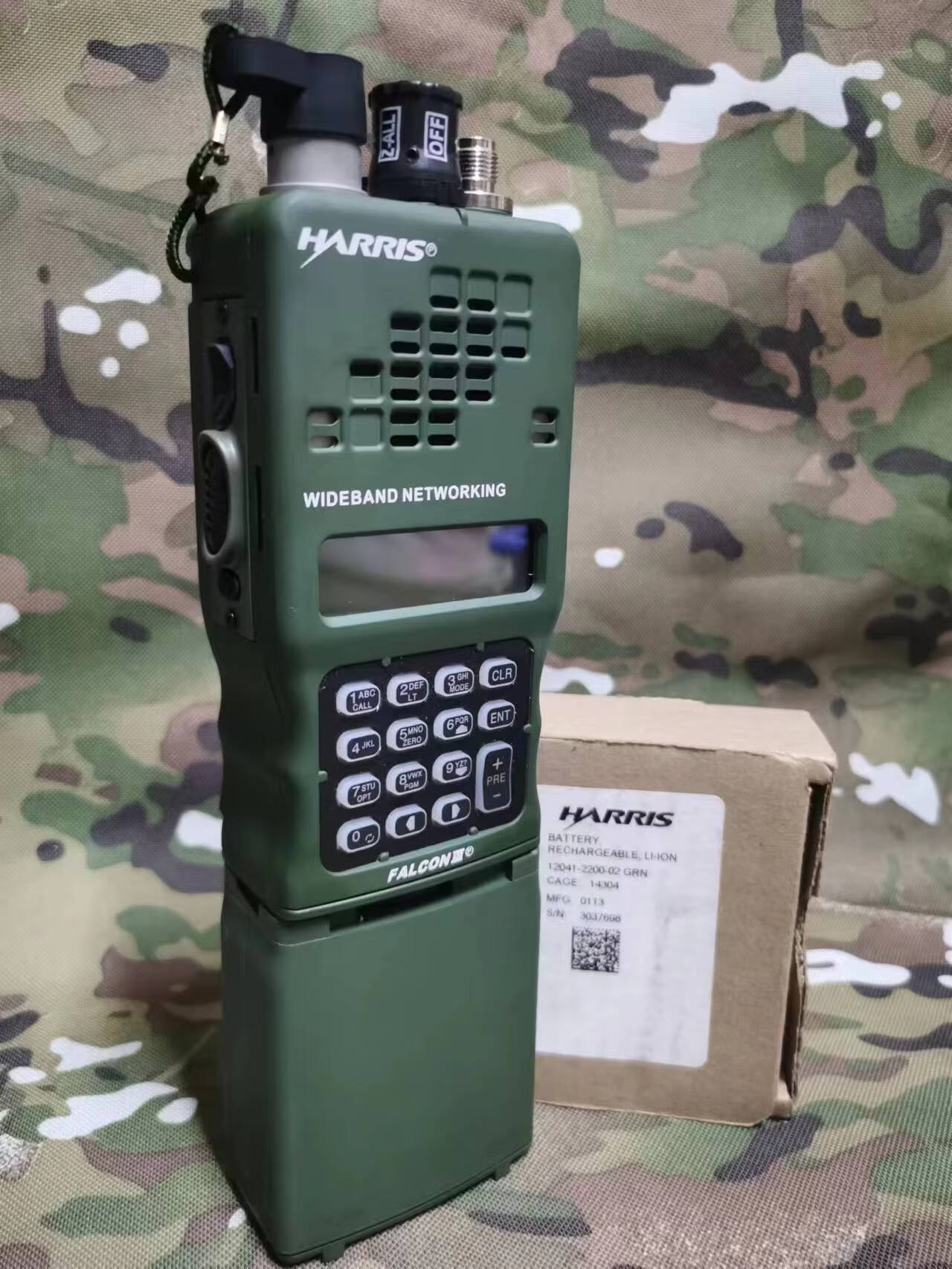 tca/152a多功能战术对讲机原品harris电池(15w增强版) 军绿色 标准