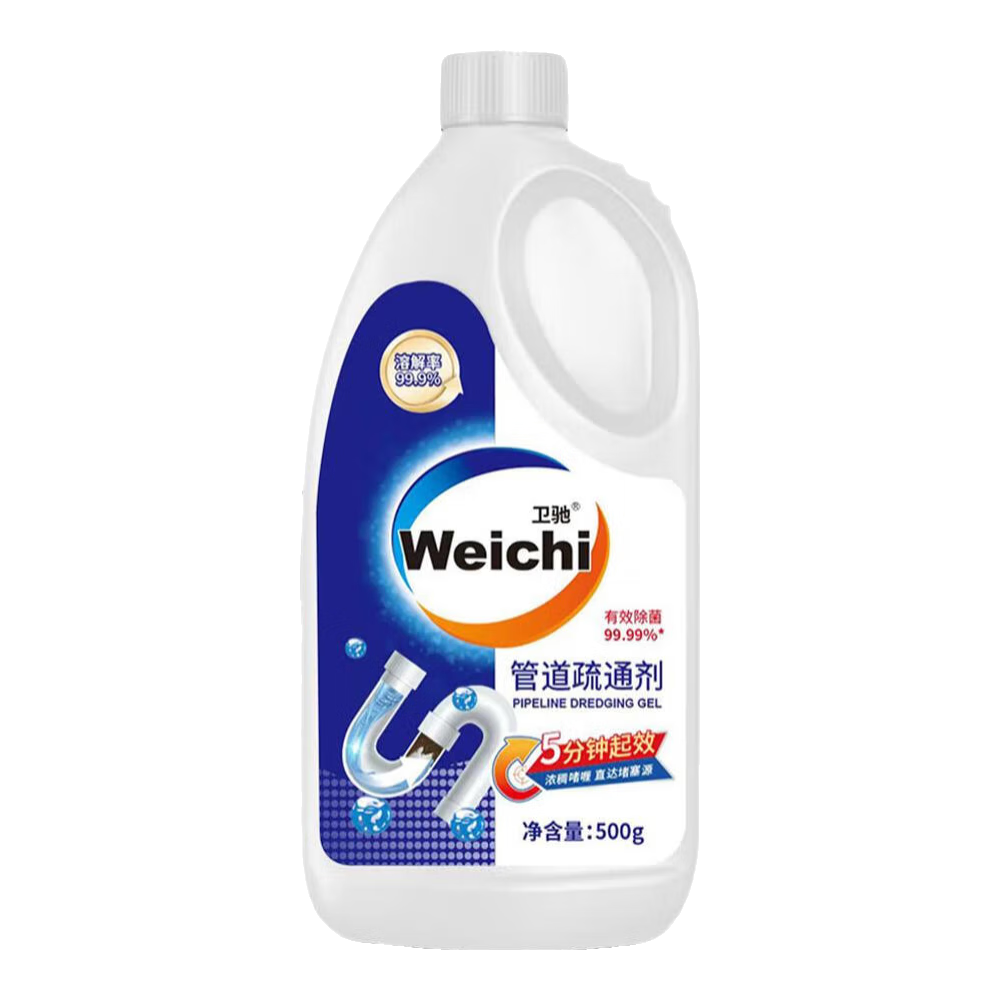 Weichi卫驰管道疏通剂下水道疏通剂强力溶解厨房下水道堵塞神器 【疏通啫喱】500ml*1瓶