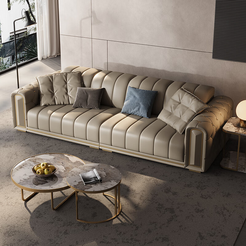 斯帝羅蘭美式真皮沙發(fā)頭層牛皮客廳直排位現(xiàn)代簡(jiǎn)約大小戶型輕奢高端皮沙發(fā) 1.7米雙人位[進(jìn)口全松木框架+竹 [舒享版l接觸面環(huán)保耐磨生態(tài)真皮