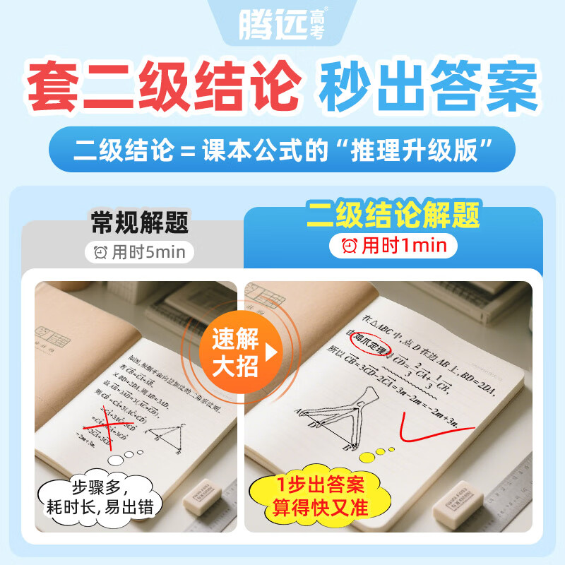 万唯中考2026腾远高考高中通用数理化1分钟快解二级结论高一高中数理化二级结论万唯高中一分钟快解通用同步教材高考必备手册提分攻略数学公式定理物理化学全包含 高中通用 3科合订装 【数理化】二级结论