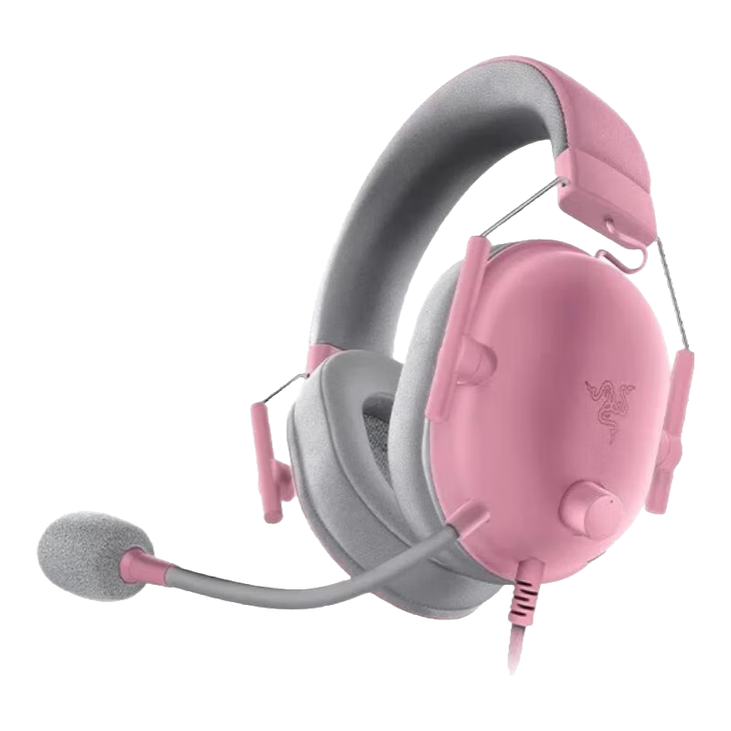 Razer雷蛇旋風(fēng)黑鯊V2 X頭戴式EDG電競CS游戲耳機(jī)麥克風(fēng)7.1環(huán)繞聲舒適不夾頭 旋風(fēng)黑鯊V2X粉色