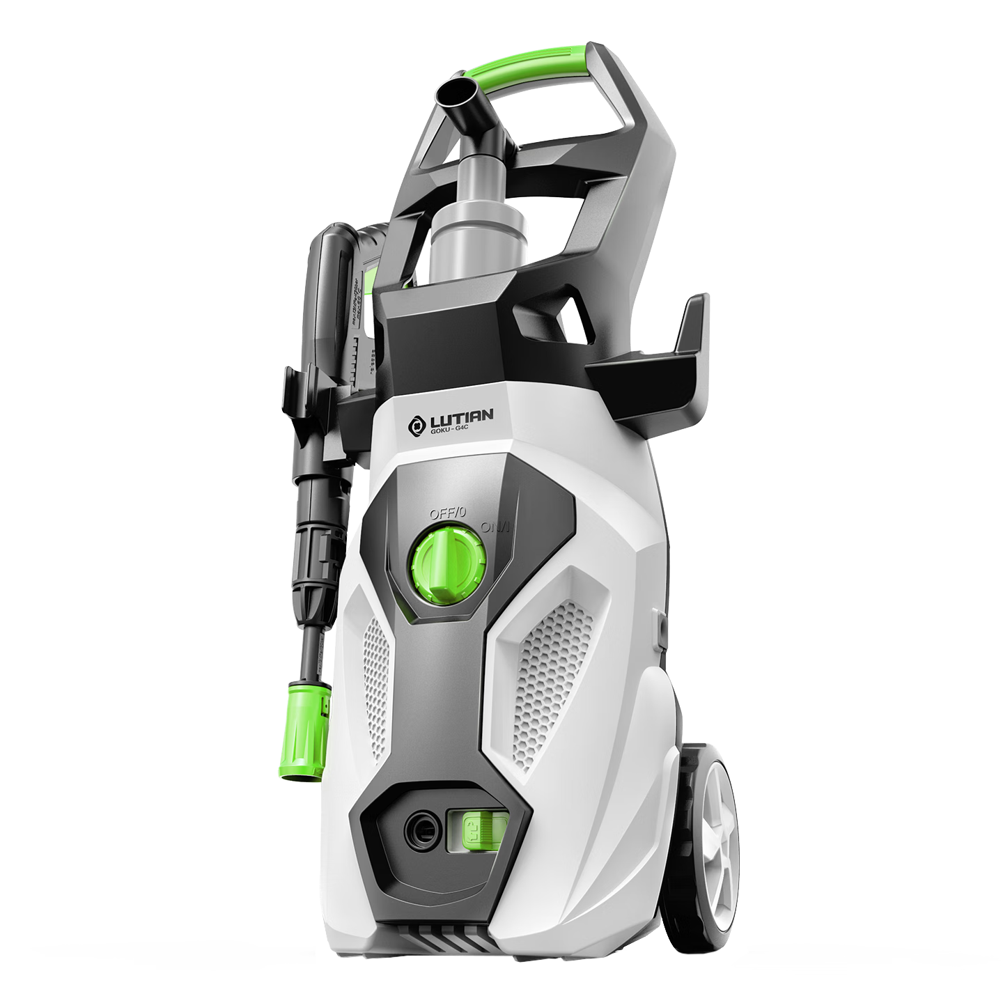 綠田（LUTIAN）高壓洗車機瓦力悟空家用清洗機洗車泵刷車泵洗車神器洗車水槍220V 1700W 長柄延長版-14米出水+壺+洗車液
