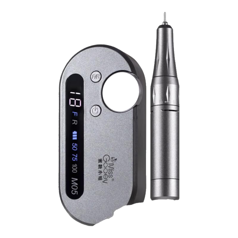 蜜糖小姐美甲打磨機蓄電式電動卸甲機手持小型便攜指甲打磨拋光專業(yè)打磨器 星軌深灰色-中配 1件