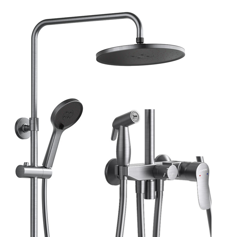 九牧（JOMOO）花洒淋浴花洒套装枪灰自动除垢增压喷枪淋浴器36484-526/HBS-1