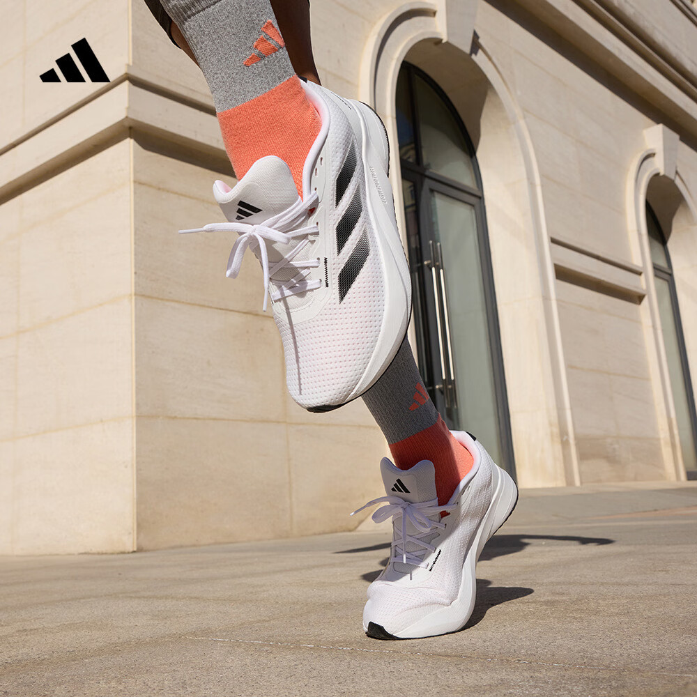 adidas DURAMO SL训练备赛舒适体测跑鞋男子阿迪达斯官方   白色/黑色   42