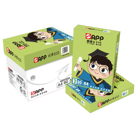 APP金光APP（纸博士）A4/80g 双面打印 A4纸复印纸 整箱 顺滑不卡纸 500张/包 5包/箱（2500张）