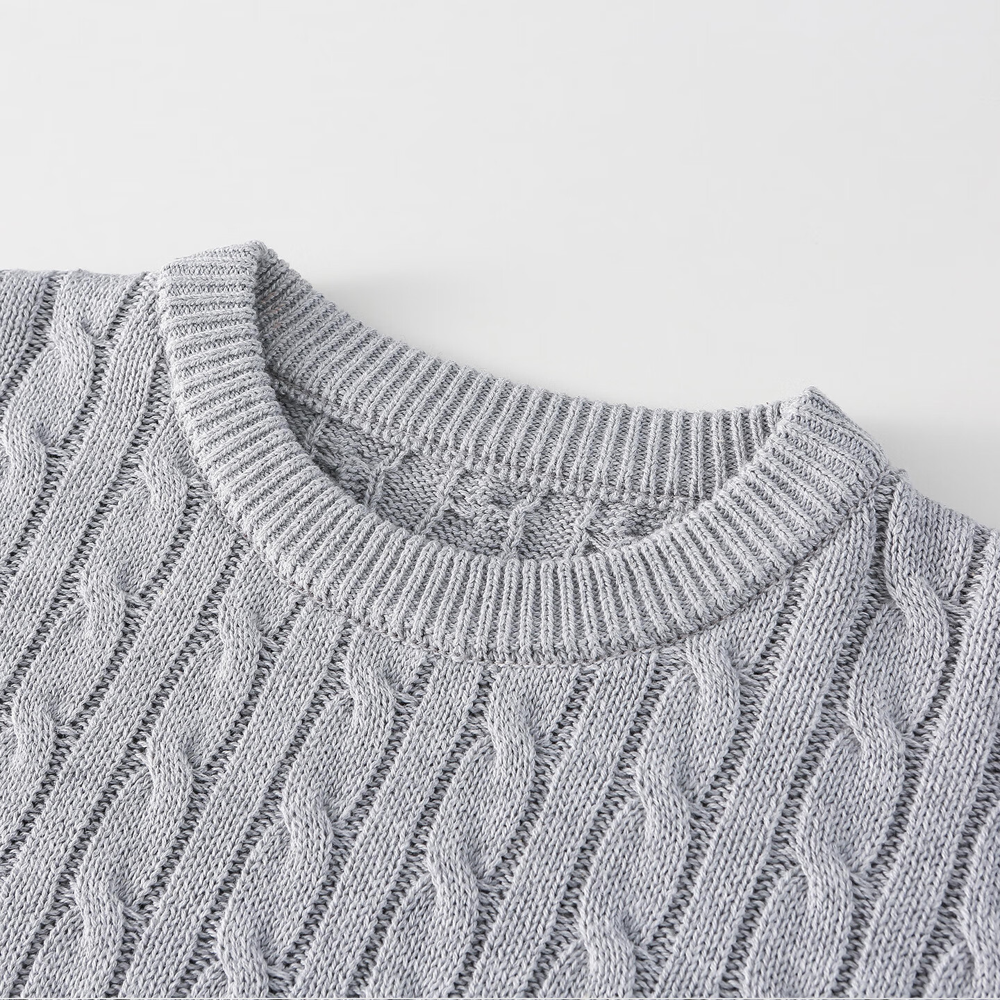 棉花堂（cottontown）【抗静电】棉花堂童装儿童毛衣男童女童新款秋装宝宝毛衫针织衫 米白 90 90/52