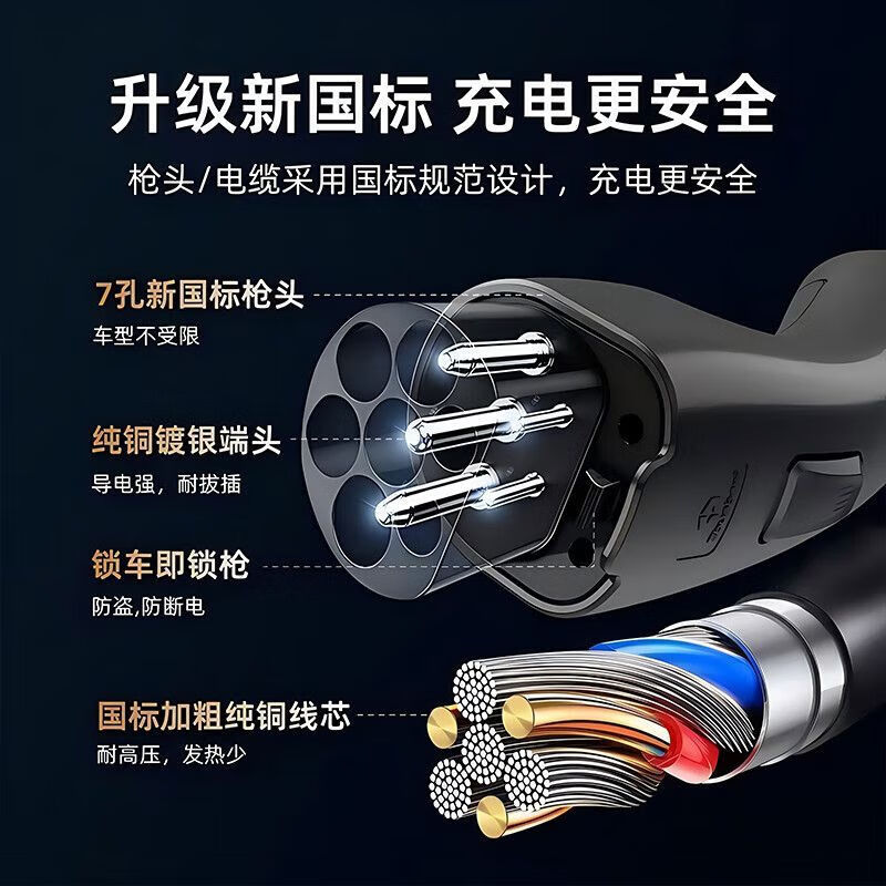 加电小能蔚来官方原厂交流充电桩7kw 4G+蓝牙 30米安装线 适用于蔚来乐道小鹏理想极氪问界特斯拉比亚迪