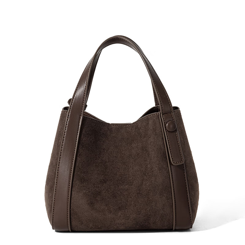 乐其塞文菜篮子大容量女包斜挎单肩手提腋下通勤新款新年礼物送女友 77551 焦木咖（PU革款）