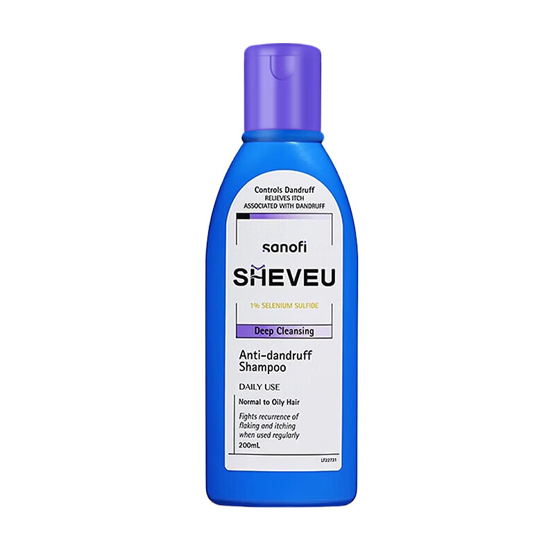 SHEVEU赛逸 控油滋养去屑止痒 二硫化硒 氨基酸 咖啡因 洗发水200ml 紫瓶【控油去屑】200ml