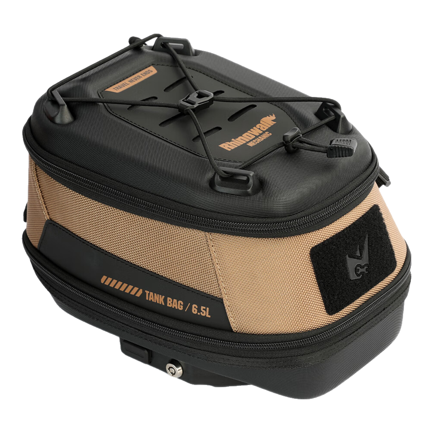 Rhinowalk犀牛摩托車包油箱包磁吸快拆防水耐磨騎行包斜挎摩旅機(jī)車裝備收納 油箱包6.5L棕色-送鎖（不含轉(zhuǎn)接底座） 機(jī)械師系列MJX2011磁吸快拆油箱包