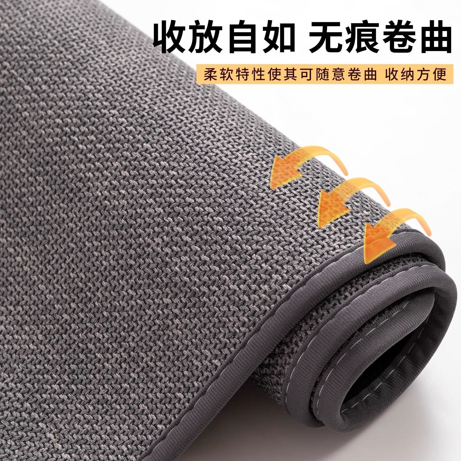 季象浴室地垫卫生间吸水防滑垫子厕所门口脚垫亚麻编织卫浴洗手间门垫 YM-燕麦-幸运狗狗 40X60cm