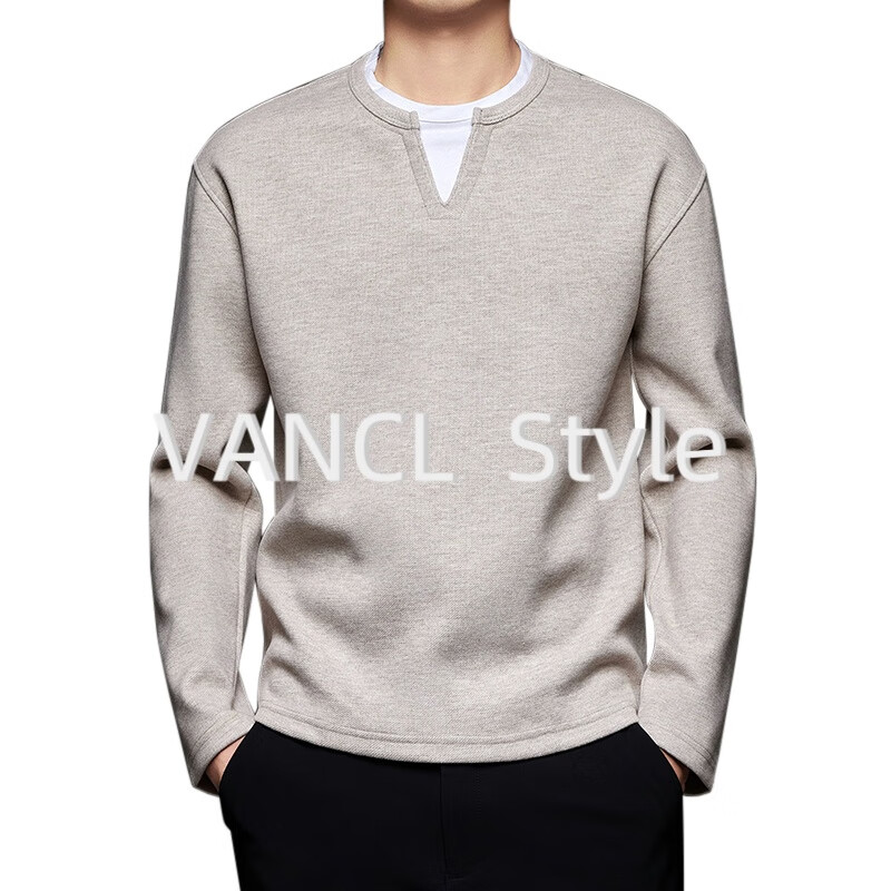 ���ͳ�Ʒ��VANCL���ٷ��� ��ʿ���＾��������ͷ�������аٴ�����T���� ǳ��ɫ XL 79Ԫ