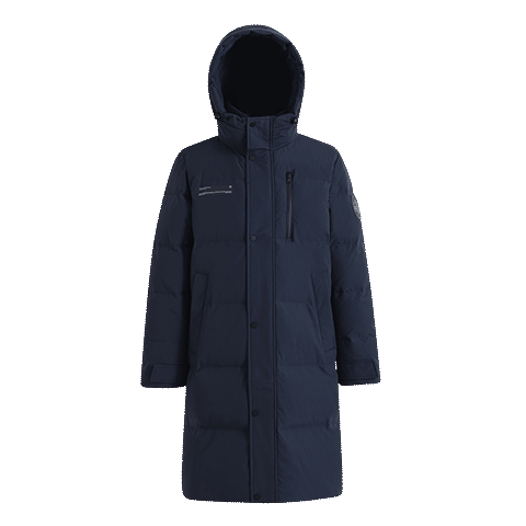 雪中飞秋冬新款时尚休闲舒适廓形男士“H”版型纯色立领连帽羽绒服男 黑色|8056 XL 180/100A