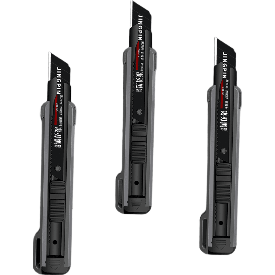 黑刃重型加厚大号美工刀多功能壁纸刀锋利耐用黑刃刀片墙纸裁纸刀切割 高碳钢自锁美工刀【1把】