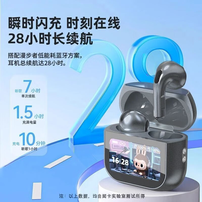 闻卡2026新款官方顶配智能降噪自定义壁纸长续航等等多功能蓝牙无线耳机12代Pro 闻卡官方品牌直售12Pro【巅峰版】 皓月白