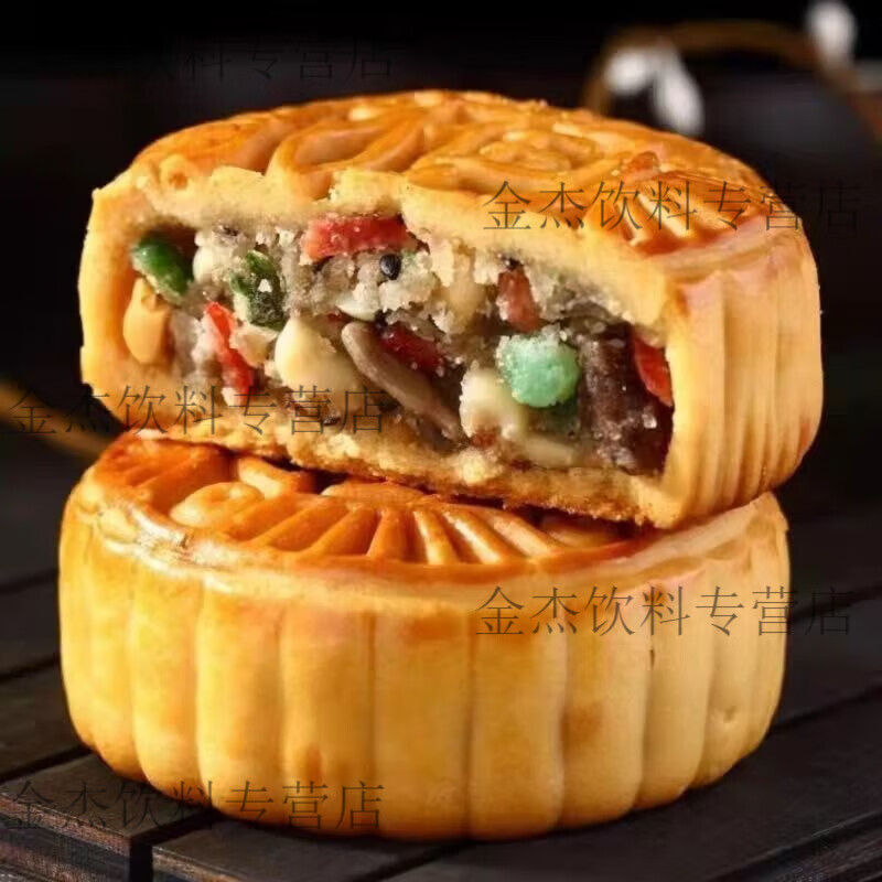 【老品牌】老五仁月饼老式传统手工月饼黑芝麻多口味零食茶食糕点 老五仁月饼 5个