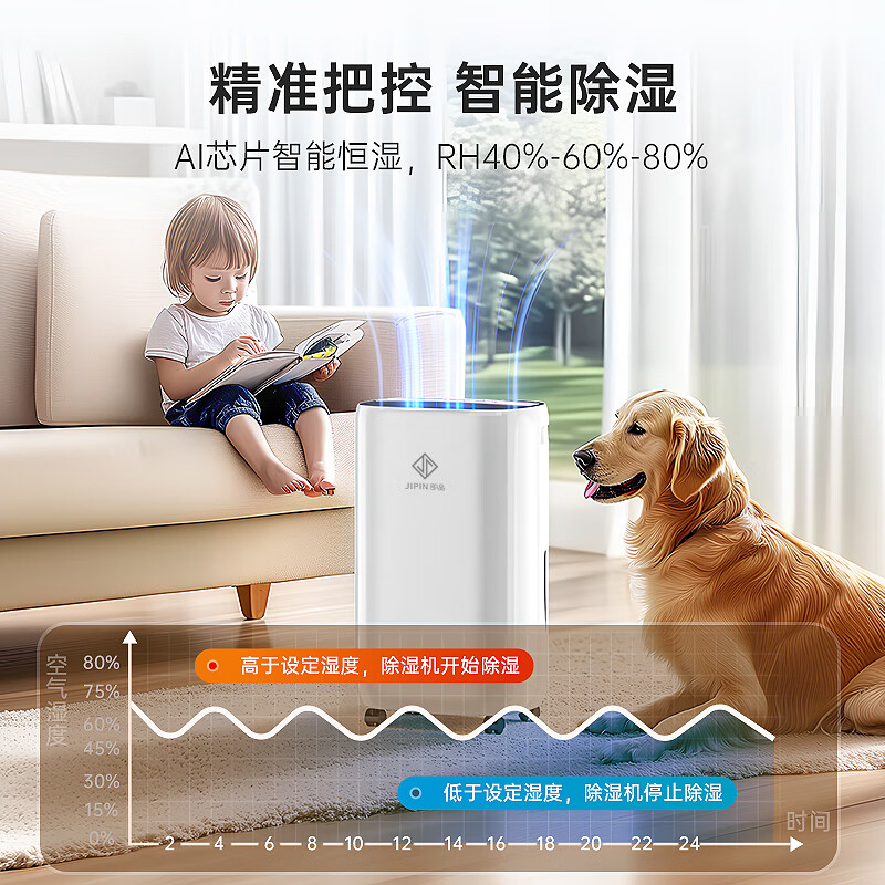 生态链除湿机家用抽湿机室内除湿器地下室小型负离子净化除湿 10L/天 除湿机旗舰款