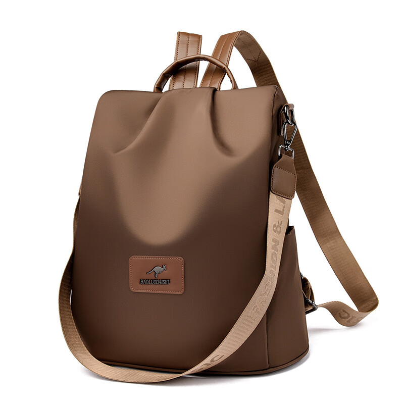 【大牌同款代工厂】2025新款牛津布女士双肩包大容量休闲日常包 深棕色（年底冲量立减1000）