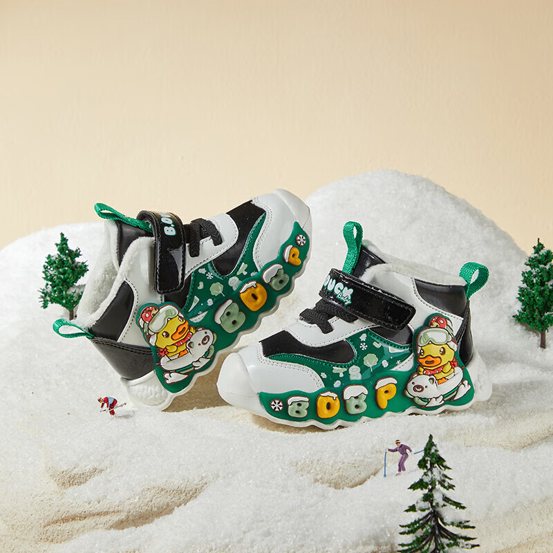 B.Duck��5�ۡ�B.DuckС��ѼͯЬŮͯ��Ь�����¿���ͯ��ů�˶�Ь���ޱ� ���̺� 22 �� �ʺϽų�12.4-12.9cm