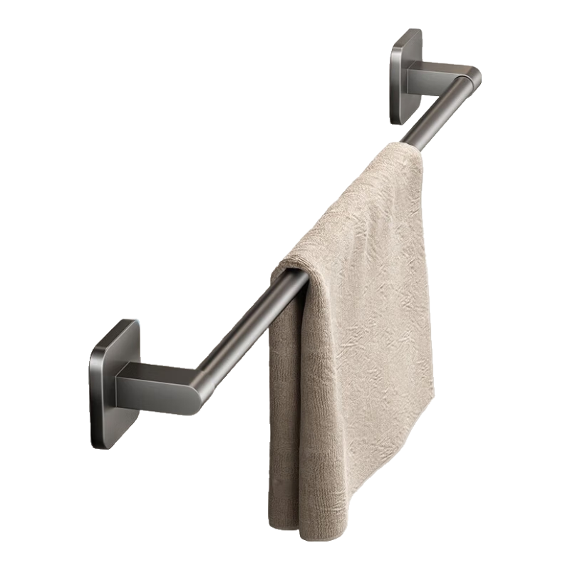 馨沛太空铝毛巾架免打孔卫生间置物架浴室挂架厕所拖鞋架浴巾收纳架