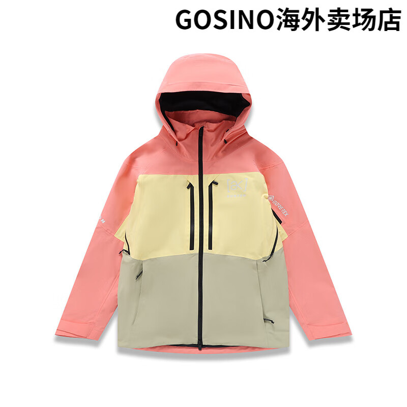 BURTON【同款】BURTON伯顿男士[ak] SWASH GORETEX 2L滑雪服 100011 珊瑚粉/奶油色 XS