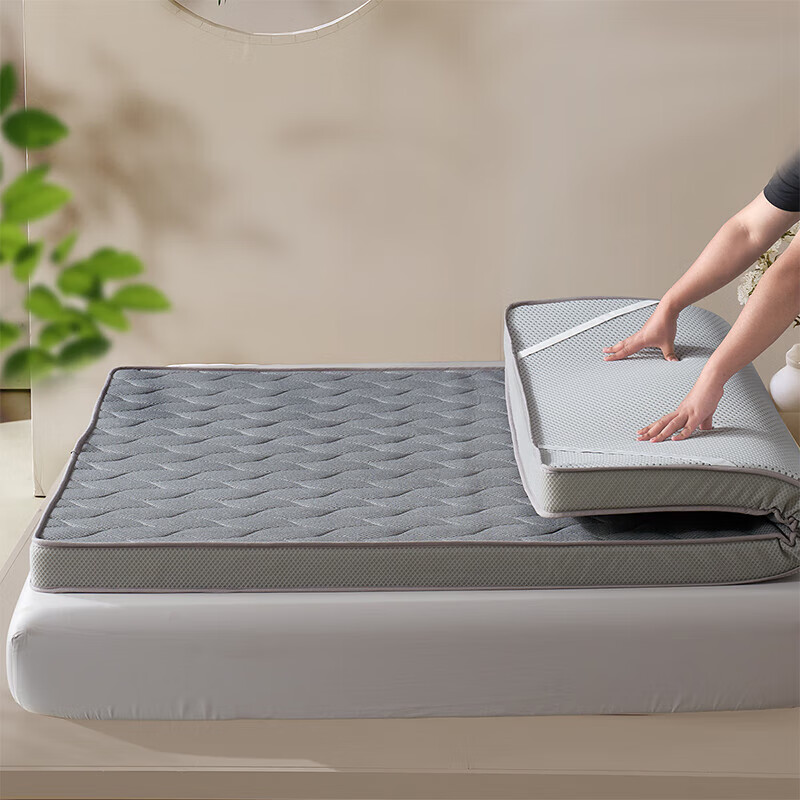 百丽丝床垫6A乳胶复合床垫中/高款回弹舒适透气A类床垫宿舍家用 茶派·暮云灰乳胶复合床垫中款 120cm*195cm