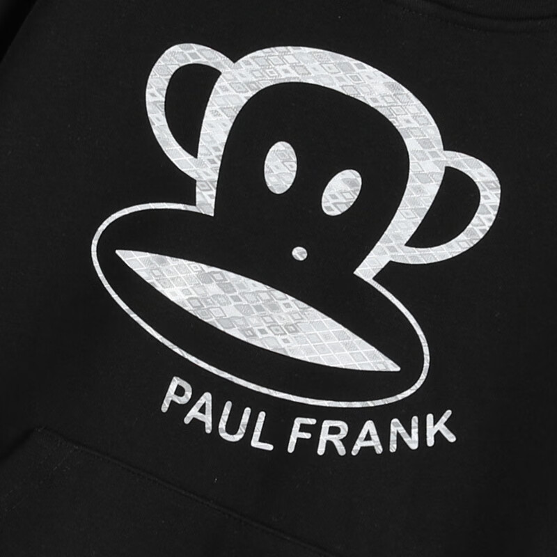 大嘴猴(paul frank)童装儿童加绒套装2025冬季款舒适保暖休闲运动中大童时尚厚款套装 193F黑银 160