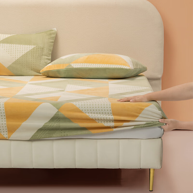 百丽丝床笠单件 A类加厚牛奶绒床笠 秋冬保暖加高床笠 隔脏家用床罩 若熙 (A类加厚+抗静电) 120cm×195cm