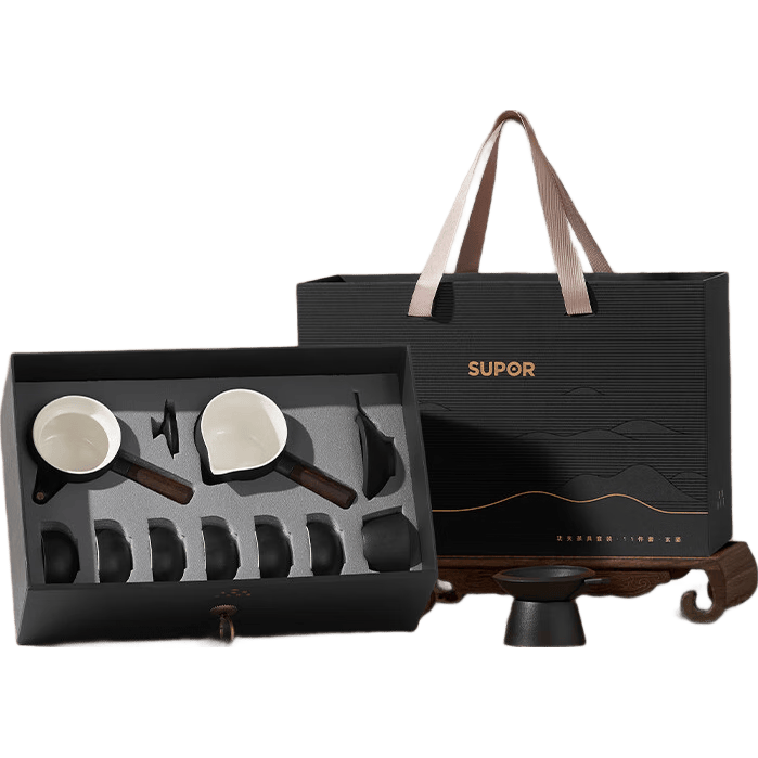 苏泊尔（SUPOR）功夫茶具套装2026新款家用喝茶小茶杯茶壶轻奢高档中式礼盒送礼 功夫茶具套装礼盒+茶盘