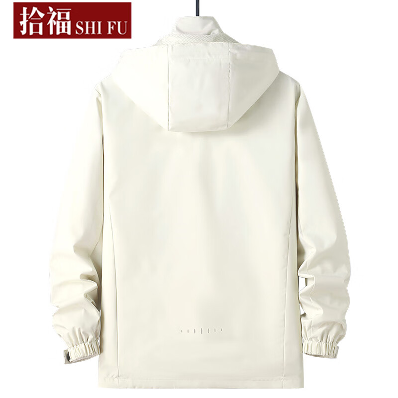 拾福(SHIFU)冲锋衣男士外套2025新款春秋休闲夹克户外防风上衣男女同款衣服 深蓝色(男款) 5XL (185~200斤)