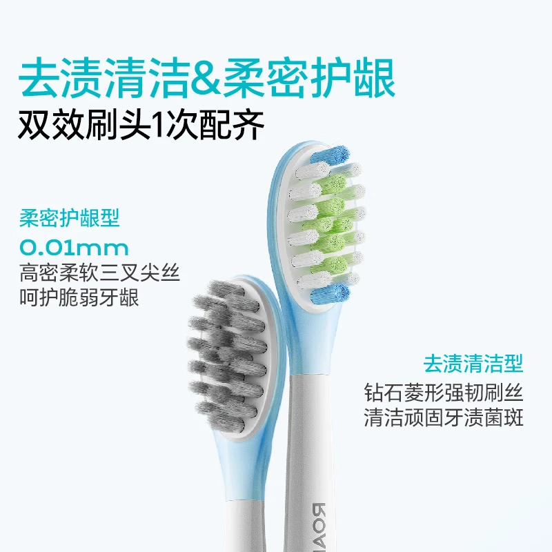 ROAMAN电动牙刷智能扫振双驱全自动大摆幅缓震抑菌刷头成人学生送女朋友男士专用情侣节礼物M3 【扫振缓震一体】M3粉色