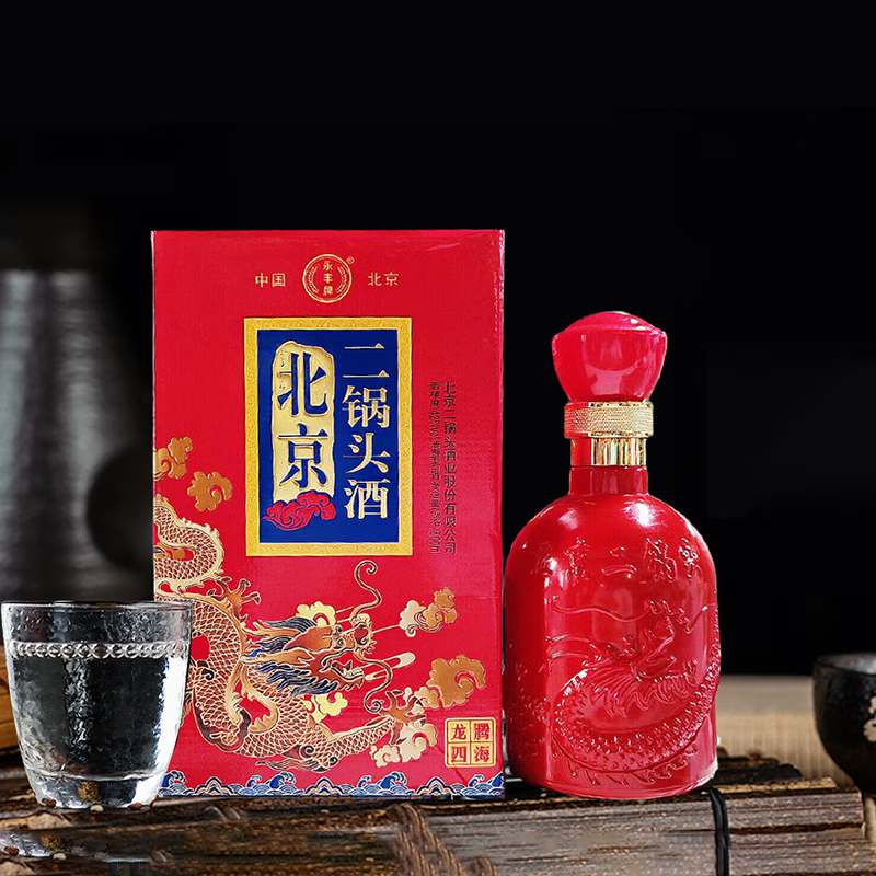 永丰牌北京二锅头黑坛子粮食白酒永丰二锅头清香型白酒整箱口粮酒 42度 500mL 6瓶 永丰龙腾四海礼盒推荐