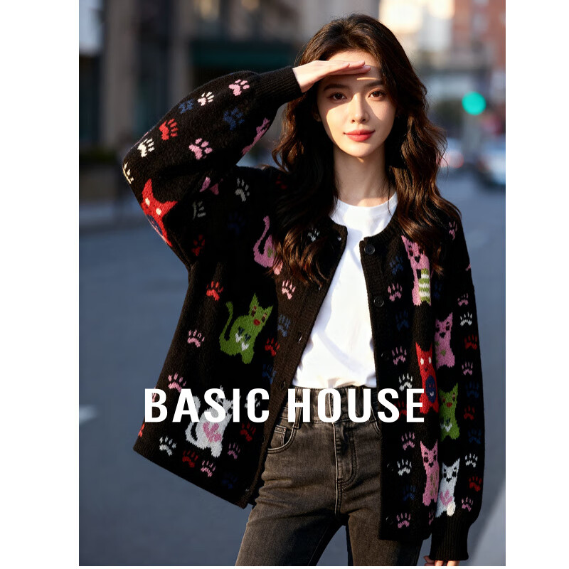 �ټҺã�Basic House��Basic House/�ټҺ�è�������֯����2025�＾��������翪������ ��ɫ M