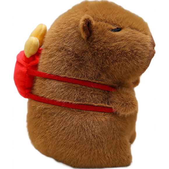 【热卖】卡皮巴拉毛绒玩具公仔生日礼物女孩情人节礼物可爱萌 卡皮巴拉公仔【背包薯条款】 1个装