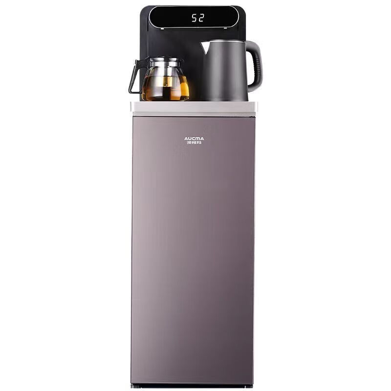澳柯瑪智能語(yǔ)音茶吧機(jī)立式全自動(dòng)下置水桶冷熱辦公飲水機(jī)家用燒水 智能語(yǔ)音一鍵巡航灰色冰機(jī)（大款） 即熱制冷型