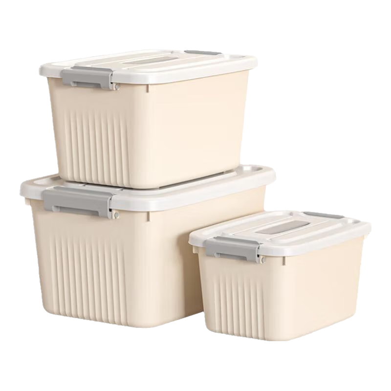 京东物流 大容量收纳箱收纳家用衣服加厚塑料储物整理箱衣物收纳 新人专享-特大号带轮 45*33*25cm