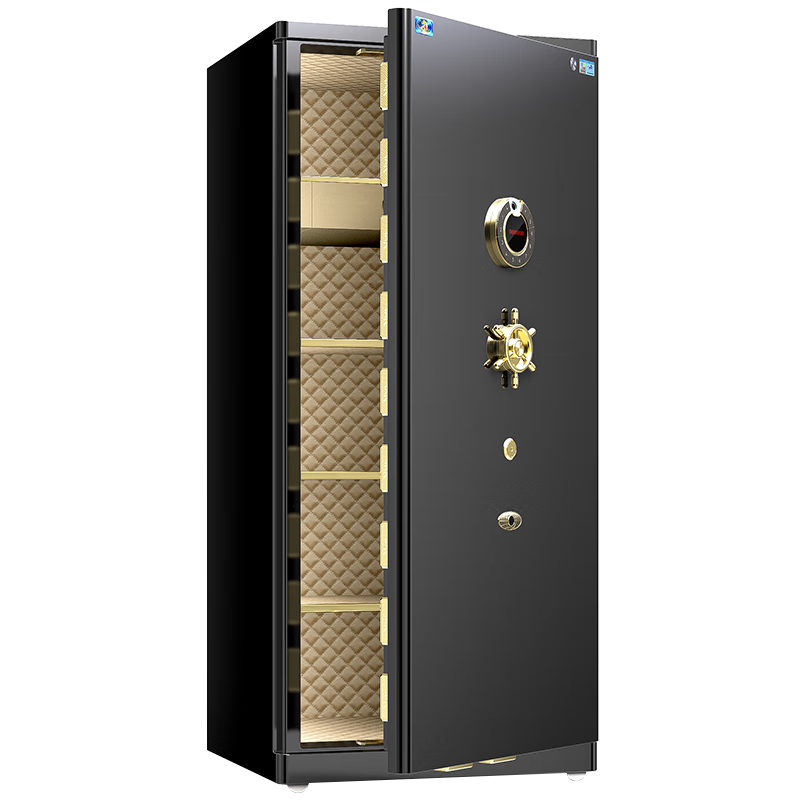 虎牌保險柜家用辦公CSP國標(biāo)認(rèn)證保險箱（原3C）大型全鋼防火防盜重型加厚珠寶柜夾萬 高1.5米（三色可選 默認(rèn)發(fā)經(jīng)典黑） 指紋款(密碼/鑰匙/指紋解鎖)