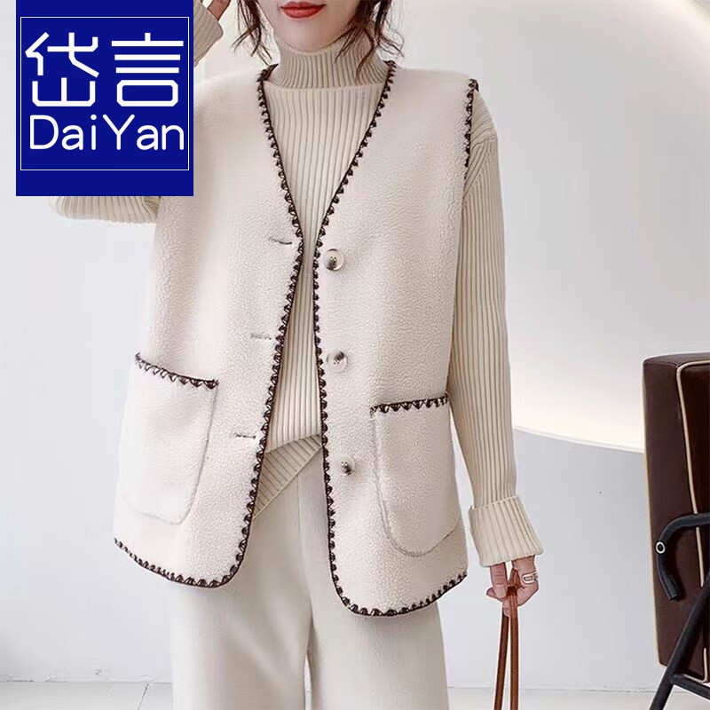 ���ŮװС�������ë���泱�����аٴ�ʱ�п���Ƥëһ��Ůʿ���� �װ�ɫ 2XL ����140-155��