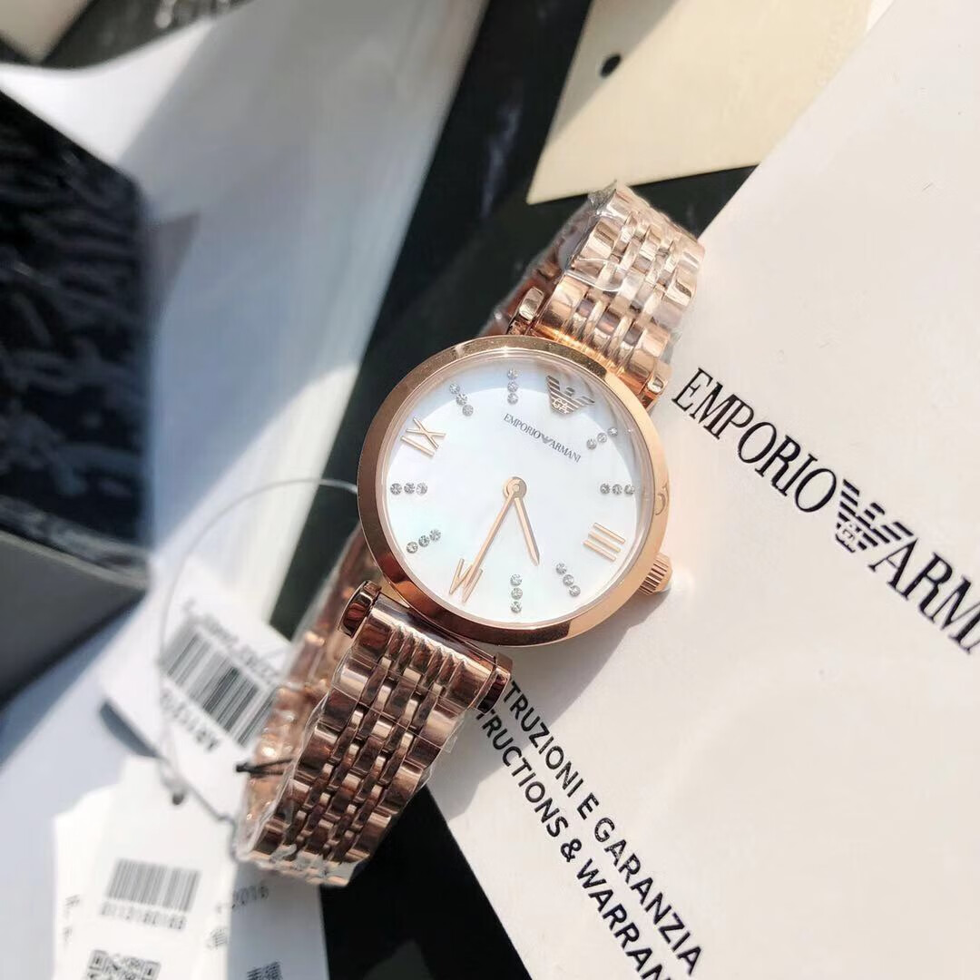 ARMANI EXCHANGE正品阿玛尼满天星手表女摩天轮镶钻防水女表轻奢送礼物520AR1926 AR11223粉色表盘28mm 32mm